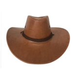 Wester Hats Imitation Leather Glossy Hat Men Women Outdoor Leisure Horse Riding Knight's Cap