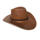 Wester Hats Imitation Leather Glossy Hat Men Women Outdoor Leisure Horse Riding Knight's Cap
