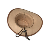 Wester Hats Imitation Leather Glossy Hat Men Women Outdoor Leisure Horse Riding Knight's Cap