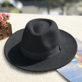 Fedora Hat Woolen Men and Women Fedora Hat Retro Woolen Hat British Style Top Hat