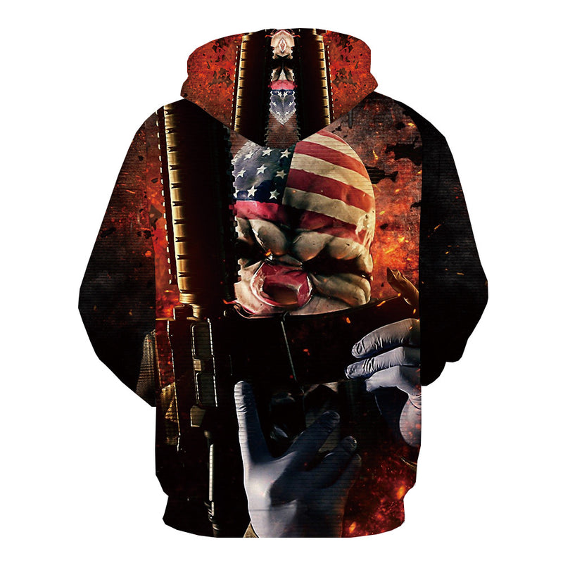 Captain America Hoodie Autumn and Winter 3D Digital Printing Pullover Hooded Sweater