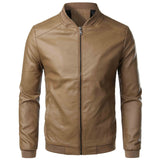 Urban Leather Jacket Men's Leather Clothing Winter Men's PU Leather Jacket Baseball Leather Jacket