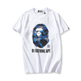 A Ape Print T Shirt Colorful Avatar Print Male and Female Couples Wear Youth Casual Top