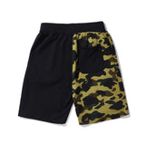 A Ape Print Shorts Purple Patchwork Blue Men and Women Summer Camouflage Shorts Fashion Brand Casual Shorts