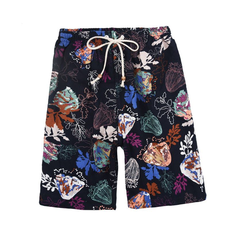 Mens Swim Trunks Printed Cropped Pants Men's Shorts Beach Pants Casual Sports Loose plus Size