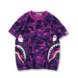 A Ape Print T Shirt Summer Camouflage Youth Couple Wear Short Sleeve