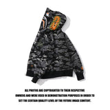 A Ape Print Hoodie Printed Sweater Fashion Zipper