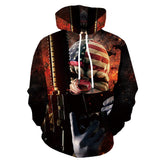 Captain America Hoodie Autumn and Winter 3D Digital Printing Pullover Hooded Sweater