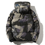 Camouflage Varsity Jacket Hooded Coat Cotton-Padded Jacket Thickened