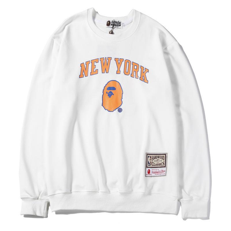 A Ape Print Sweatshirts Autumn and Winter Fashion Brand round Neck Pullover Team Crew Neck Pullover Sweatshirt Bottoming Shirt