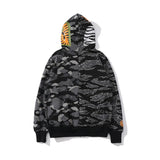 A Ape Print Hoodie Printed Sweater Fashion Zipper