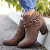 Coachella Cowboy Boots Autumn and Winter Thick Heel High Heel Short Tube Dr. Martens Boots