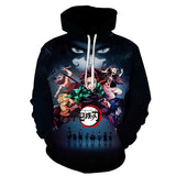 Demon Slayer Hoodie Sweatshirts Anime Casual Pullover Men's Printed Sweater Anime Leisure Fashion