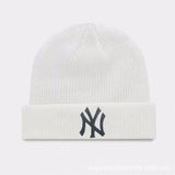 Yankee and Dogers Winter Hat Woolen Cap Women's Autumn and Winter Warm Hat Yellow Knitted Hat