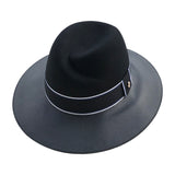 Fedora Hat Autumn and Winter Women's Wool Felt Hats Leather Stitching Jazz Top Hat