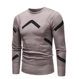 Men's Fall Winter Men round Neck Striped Pullover Sweater Fashion Trend Casual Bottoming Shirt Men Pullover Sweaters