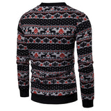 Men's Fall Winter Men Christmas Deer Fashion Colorblock Casual Cardigan Sweater Coat Men Cardigan Sweater
