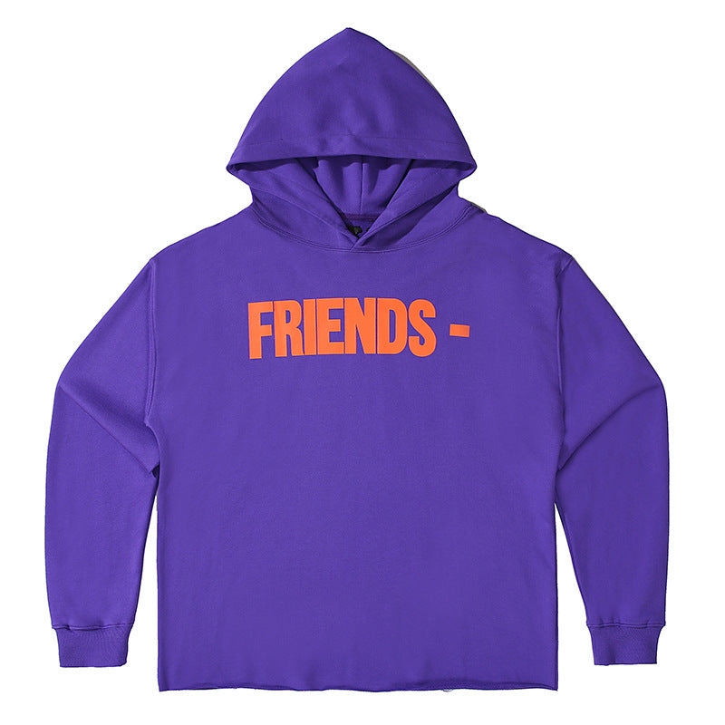 Vlone Hoodie FRIENDS Loose Sweater Trendy Brand Pullover Hoodie