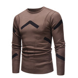 Men's Fall Winter Men round Neck Striped Pullover Sweater Fashion Trend Casual Bottoming Shirt Men Pullover Sweaters