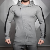 Gyms Fitness Men Sports Hoodie Bodybuilding Workout Jogging Men's Athletic Sweatshirts Sports Casual Men's Fashion Slim Outdoor Running Fitness Hooded Jacket
