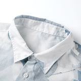 Men Casual Jacket Slim Coat Printed Shirt Shirt Long Sleeve Shirt