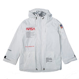 NASA Reflective Space Suit White Jacket Windbreaker Unisex Spring Coat for Men Spring Autumn American NASA Reflective 3M Coat Astronaut Pilot Hip Hop