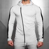 Gyms Fitness Men Sports Hoodie Bodybuilding Workout Jogging Men's Athletic Sweatshirts Sports Casual Men's Fashion Slim Outdoor Running Fitness Hooded Jacket