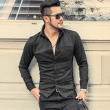 Men Casual Jacket Slim Coat Spring Men's Slim Fit Fashion Shirt