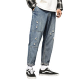 Autumn Jeans Men's Elastic Straight plus Size Loose Pants Men Pant