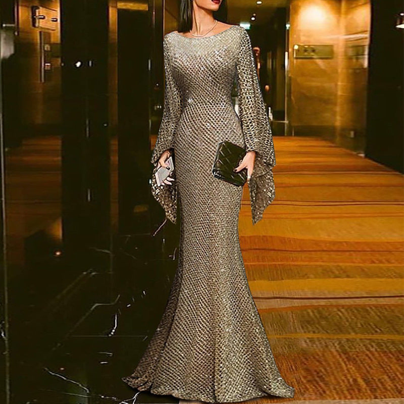 Bohemian Chic Wedding Dress New Fall Women's Clothing Long Sleeve Slim Fit Dress