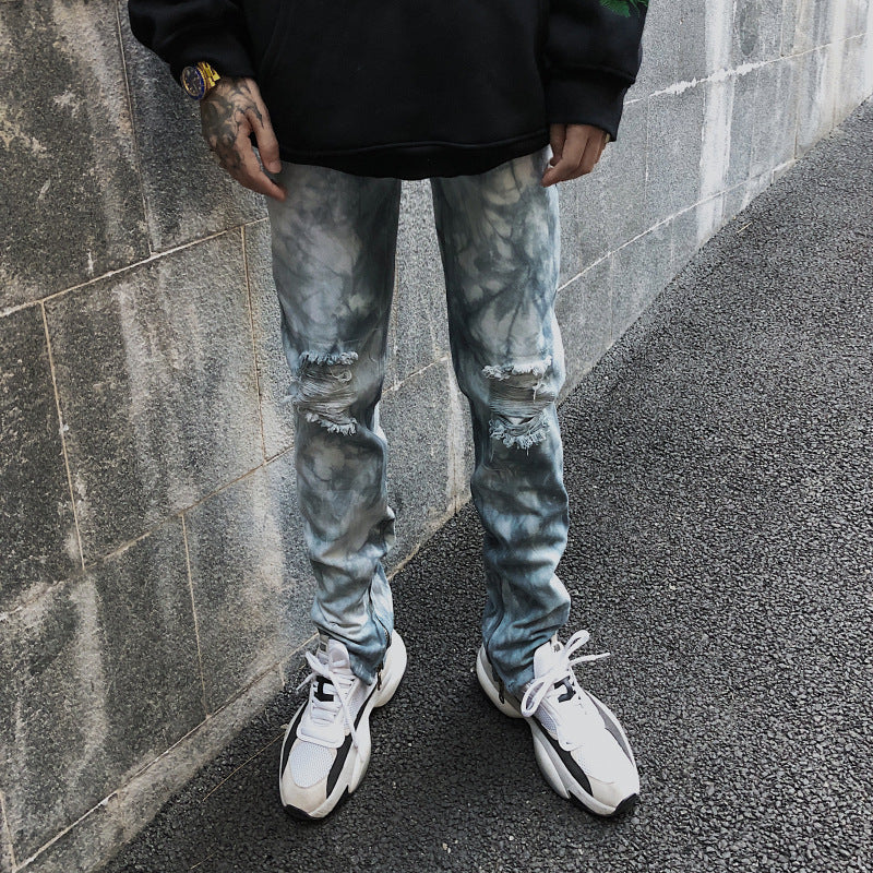 Jeans Men's plus Size Retro Sports Trousers Casual Pants Foot Trousers Men Jeans