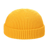 Toque Beanie Hat Men's Autumn and Winter Thermal Knitting Woolen Cap