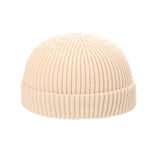 Toque Beanie Hat Men's Autumn and Winter Thermal Knitting Woolen Cap