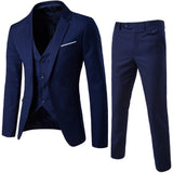 Burgundy Suit Leisure Suit Men's Spring and Autumn Formal Suit Jacket Pants