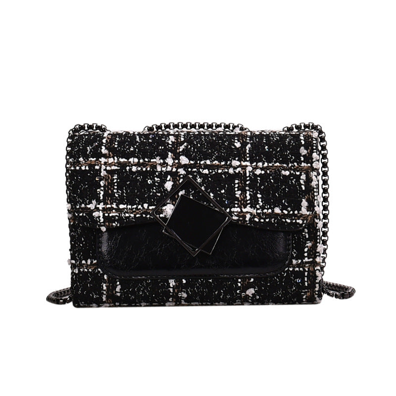 Chain Shoulder Messenger Bag All-Matching Woolen Small Square Bag