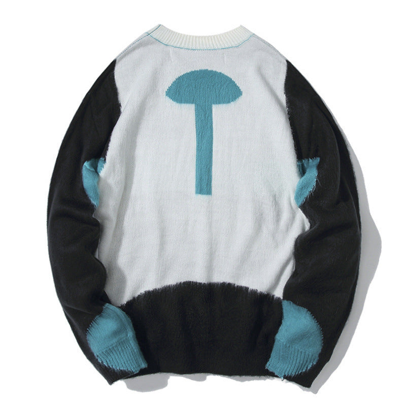 Autumn And Winter Arrow Print Round Neck Bottoming Shirt Knitted Sweater Owt