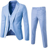Burgundy Suit Leisure Suit Men's Spring and Autumn Formal Suit Jacket Pants