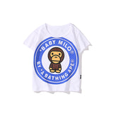 A Ape Print for Kids T Shirt Summer Children's Short-Sleeved Cotton T-shirt T-shirt