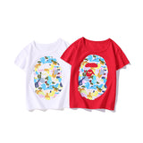 A Ape Print for Kids T Shirt Spring/Summer Camouflage Short Sleeve T-shirt Cotton Short Sleeve