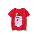 A Ape Print for Kids T Shirt Spring and Summer Monkey Cartoon Camouflage Short-Sleeved Casual T-shirt