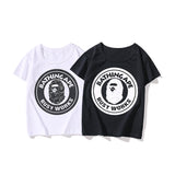 A Ape Print for Kids T Shirt Spring and Summer Pure Cotton Short Sleeve Combed Cotton Casual T-shirt