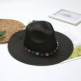 Fedora Hat Spring and Summer Straw Bell Jazz Top Hat Travel Vacation Sun-Proof Beach Hat
