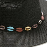 Fedora Hat Spring and Summer Straw Bell Jazz Top Hat Travel Vacation Sun-Proof Beach Hat