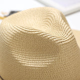 Fedora Hat Spring and Summer Straw Bell Jazz Top Hat Travel Vacation Sun-Proof Beach Hat