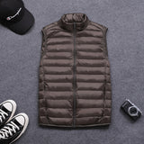 Men's Vest Casual Sleeveless Jacket Men Jacket Men's Lightweight down Vest plus Size Autumn Vest