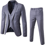 Burgundy Suit Leisure Suit Men's Spring and Autumn Formal Suit Jacket Pants