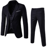 Burgundy Suit Leisure Suit Men's Spring and Autumn Formal Suit Jacket Pants