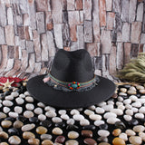 Fedora Hat Summer Women's Straw Hat Sun Protection Adjustable Top Hat Beach Travel Straw Hat