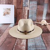 Fedora Hat Summer Outdoor Sun Hat Straw Jazz Top Hat