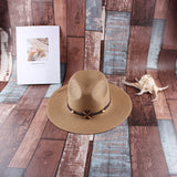 Fedora Hat Summer Outdoor Sun Hat Straw Jazz Top Hat